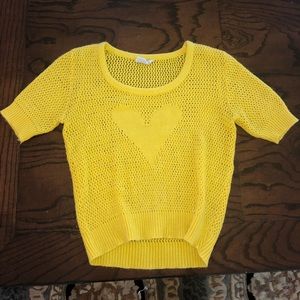 Vintage heart cropped sweater